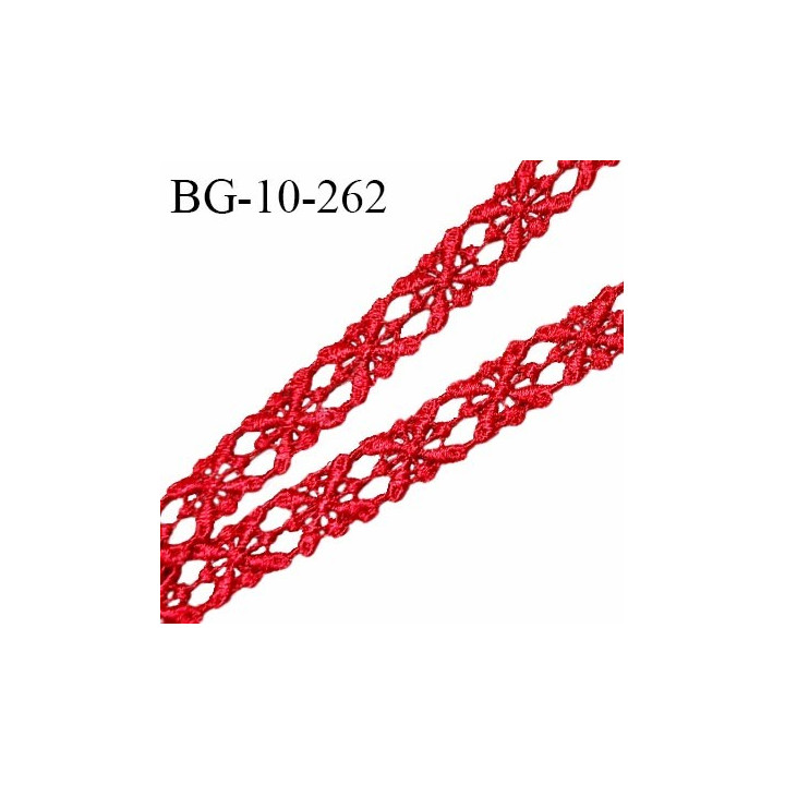 Galon ruban guipure haut de gamme couleur rouge largeur 10 mm prix au mètre