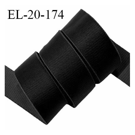 Elastique 19 mm bretelle et lingerie très doux au toucher couleur noir fabriqué en France pour une grande marque prix au mètre