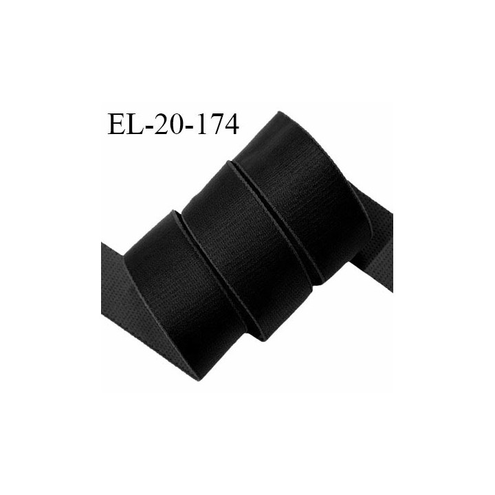 Elastique 19 mm bretelle et lingerie très doux au toucher couleur noir fabriqué en France pour une grande marque prix au mètre