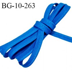 Passepoil 10 mm couleur bleu largeur 10 mm avec cordon intérieur 2 mm prix au mètre
