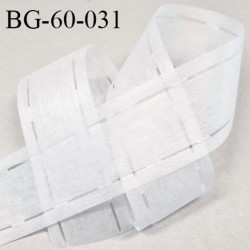 Bande thermocollant ceinture jupe pantalon couleur blanc largeur 60 mm prix au mètre