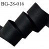 Biais sergé 28 mm semi rigide 100% coton couleur noir largeur 28 mm prix au mètre