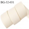 Biais sergé 32 mm semi rigide 100% coton couleur beige écru largeur 32 mm prix au mètre