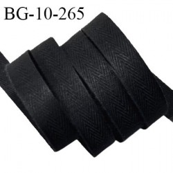 Biais sergé 10 mm semi rigide 100% coton couleur noir largeur 10 mm prix au mètre