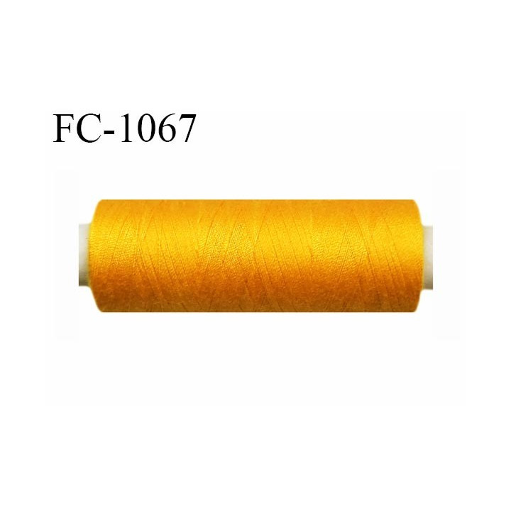 Bobine 500 m fil Polyester n° 120  orange 500 mètres fil européen bobiné en Europe ou France certifié oeko tex