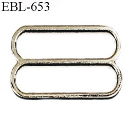 Réglette  métal 12 mm  couleur argent chromé largeur intérieur de passage de bretelle 12 mm haut de gamme prix à l'unité