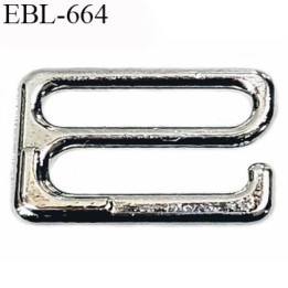 Crochet métal 9 mm  couleur argent chromé largeur intérieur de passage de bretelle 9 mm haut de gamme prix à la pcs