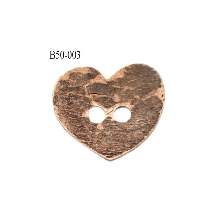 Bouton 50 mm en bois coco largeur 50 mm 2 trous prix à la pièce