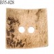 Bouton 35 mm en bois de coco naturel en forme de carré largeur 35 mm 2 trous prix à la pièce