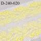 Dentelle broderie 24 cm très haut de gamme extensible largeur 24 cm couleur naturel et jaune très belle prix pour un mètre