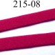 élastique plat petit grain largeur 8 mm couleur rouge groseille vendu au mètre 