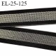 Elastique 24 mm avec bande anti glisse couleur noir et gris souple fabriqué en europe prix au mètre