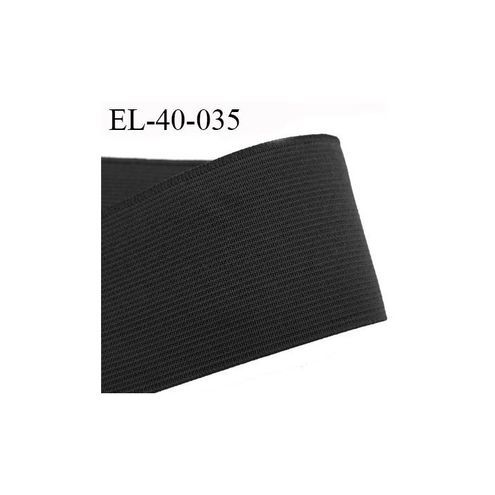 Elastique 40 mm plat très très  belle qualité couleur noir  forte élasticité fabriqué en Europe largeur 40 mm prix au mètre