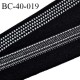Bord-Côte 40 mm bord cote jersey maille synthétique couleur noir et argenté largeur 4 cm longueur 100 cm prix à la pièce