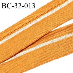 Bord-Côte 32 mm bord cote jersey maille synthétique couleur ocre jaune largeur 3.8 cm longueur 100 cm prix à la pièce