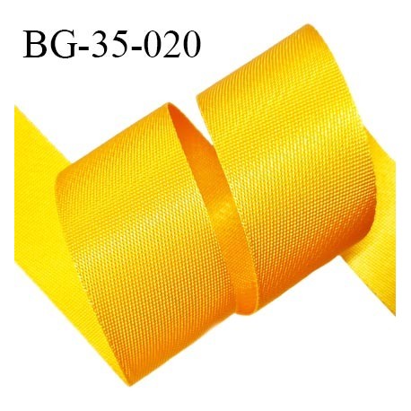 Sangle 33 mm polypropylène très solide couleur jaune largeur 33 mm épaisseur 1 mm prix au mètre
