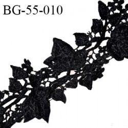 Galon ruban guipure 55 mm couleur noir largeur 55 mm prix au mètre
