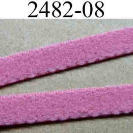 élastique plat  largeur 8 mm couleur rose confetti  vendu au mètre 