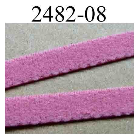 élastique plat largeur 8 mm couleur rose confetti vendu au mètre 
