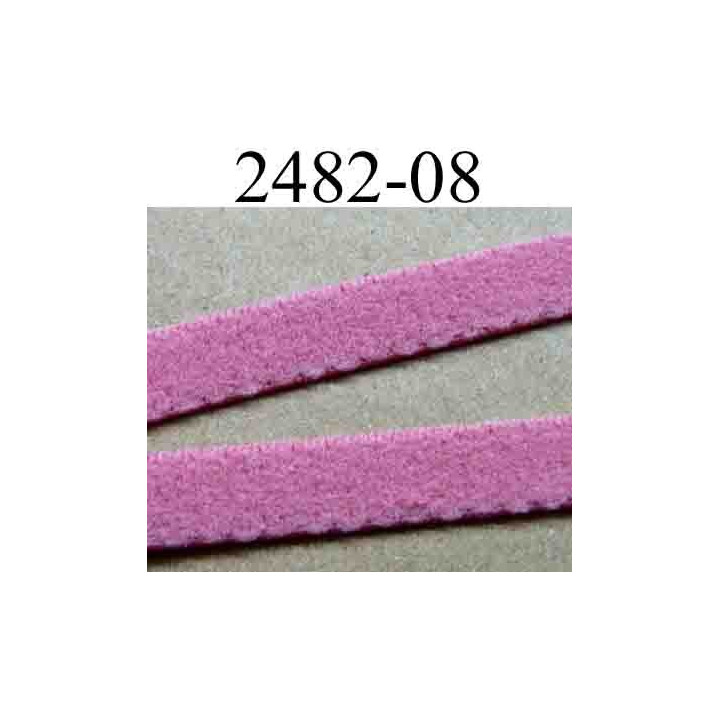 élastique plat  largeur 8 mm couleur rose confetti  vendu au mètre 