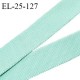 Elastique 25 mm couleur vert menthe à l'eau bonne élasticité allongement +130% largeur 25 mm prix au mètre