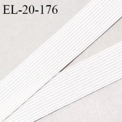 Elastique plat 20 mm couleur naturel largeur 20 mm allongement +150% fabrication française prix au mètre
