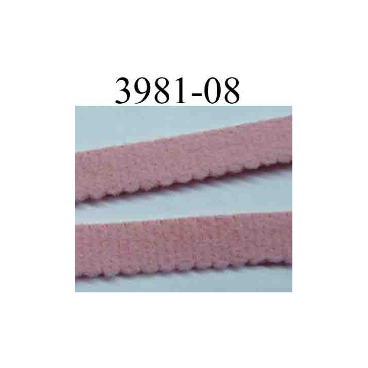 élastique plat largeur 8 mm couleur rose p de galles vendu au mètre 
