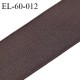 Elastique plat 70 mm couleur marron brodé sur les bords forte élasticité allongement +60% largeur 70 mm prix au mètre