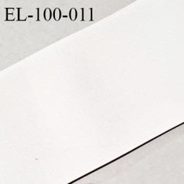 Elastique plat 100 mm couleur naturel brodé sur les bords forte élasticité allongement +30% largeur 100 mm prix au mètre