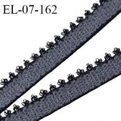 Elastique picot 7 mm lingerie couleur gris largeur 7 mm haut de gamme fabriqué en France pour une grande marque prix au mètre