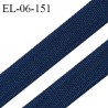 Elastique 6 mm fin spécial lingerie polyamide élasthanne couleur bleu jean fabriqué en France prix au mètre