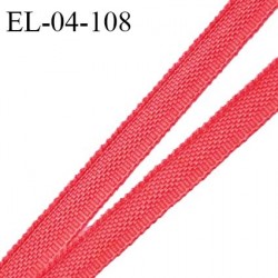 Elastique 4 mm fin spécial lingerie polyamide élasthanne couleur rose pastèque corail fabriqué en France prix au mètre