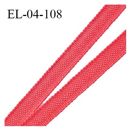 Elastique 4 mm fin spécial lingerie polyamide élasthanne couleur rose pastèque corail fabriqué en France prix au mètre