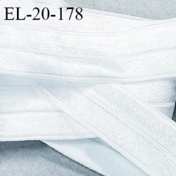 Elastique lingerie 19 mm pré plié couleur écru brillant fabriqué en France pour une grande marque largeur 19 mm prix au mètre