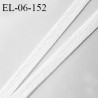 Elastique 6 mm fin spécial lingerie polyamide élasthanne couleur blanc brillant fabriqué en France prix au mètre