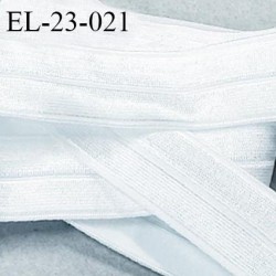 Elastique lingerie 22 mm pré plié couleur écru brillant fabriqué en France pour une grande marque largeur 22 mm prix au mètre