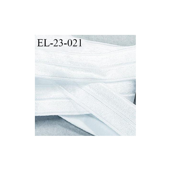 Elastique lingerie 22 mm pré plié couleur écru brillant fabriqué en France pour une grande marque largeur 22 mm prix au mètre