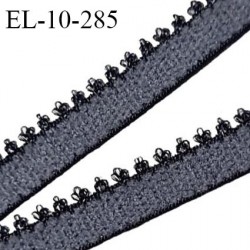 Elastique lingerie 10 mm picot haut de gamme couleur gris fabriqué en France largeur 10 mm allongement +130% prix au mètre