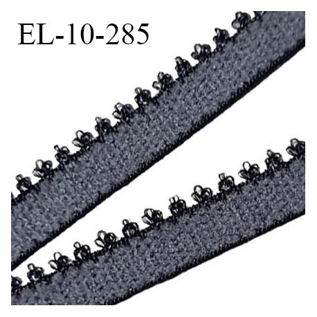 Elastique lingerie 10 mm picot haut de gamme couleur gris fabriqué en France largeur 10 mm allongement +130% prix au mètre