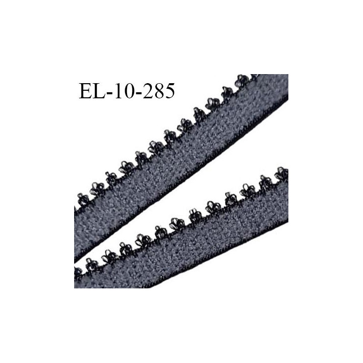 Elastique lingerie 10 mm picot haut de gamme couleur gris fabriqué en France largeur 10 mm allongement +130% prix au mètre
