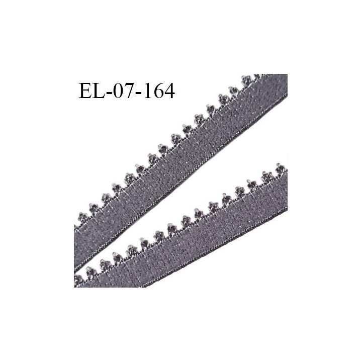Elastique picot 7 mm lingerie couleur gris taupe haut de gamme fabriqué en France pour une grande marque prix au mètre