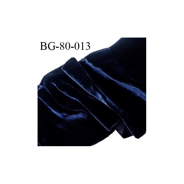 Galon ruban velours 80 mm couleur bleu marine avec reflets largeur 80 mm fabriqué en France prix au mètre