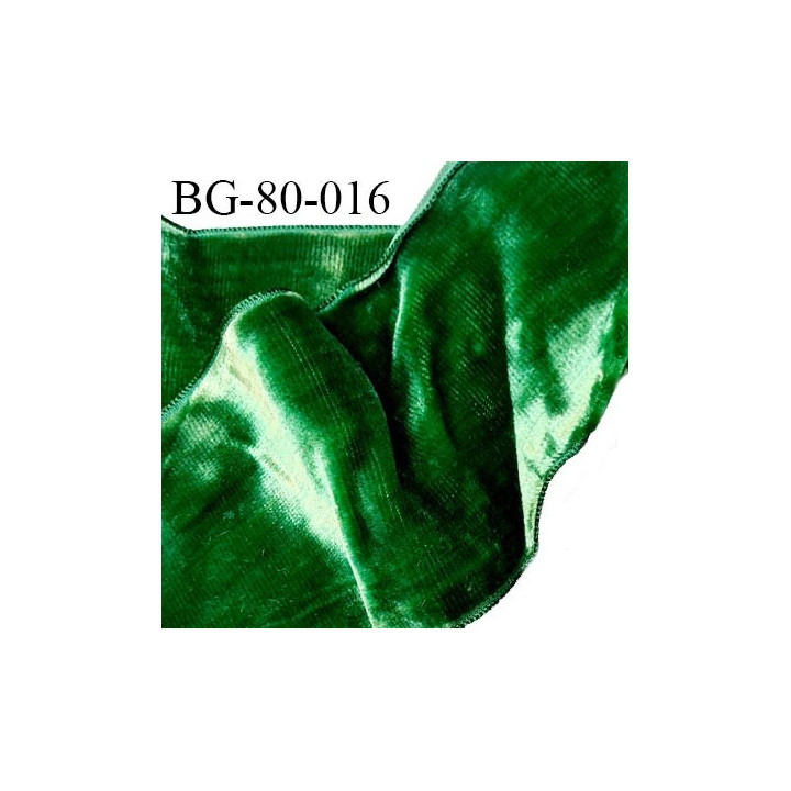 Galon ruban velours 80 mm couleur vert avec reflets largeur 80 mm fabriqué en France prix au mètre