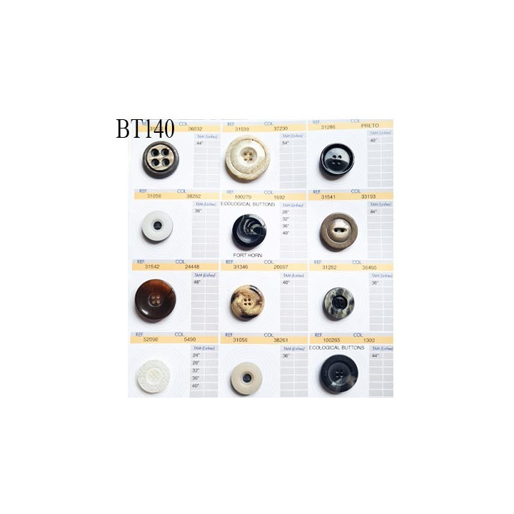 Plaque de 12 boutons pour création unique diamètre de 23 mm à 34 mm fabrication européenne prix pour la plaque entière