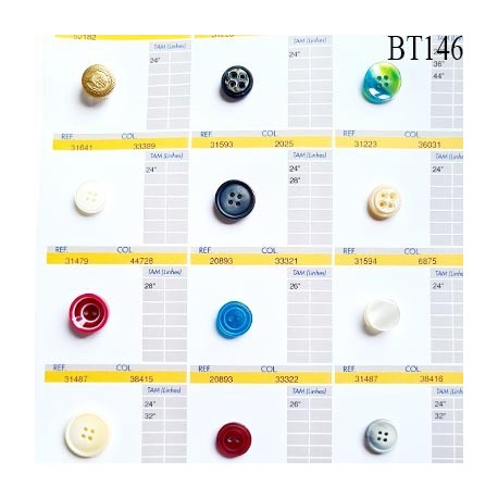 Plaque de 12 boutons pour création unique diamètre de 16 à 21 mm fabrication européenne prix pour la plaque entière
