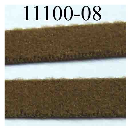 élastique plat largeur 8 mm couleur marron rasta vendu au mètre 