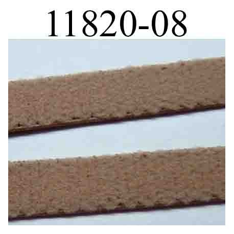 élastique plat largeur 8 mm couleur marron nougatine vendu au mètre 