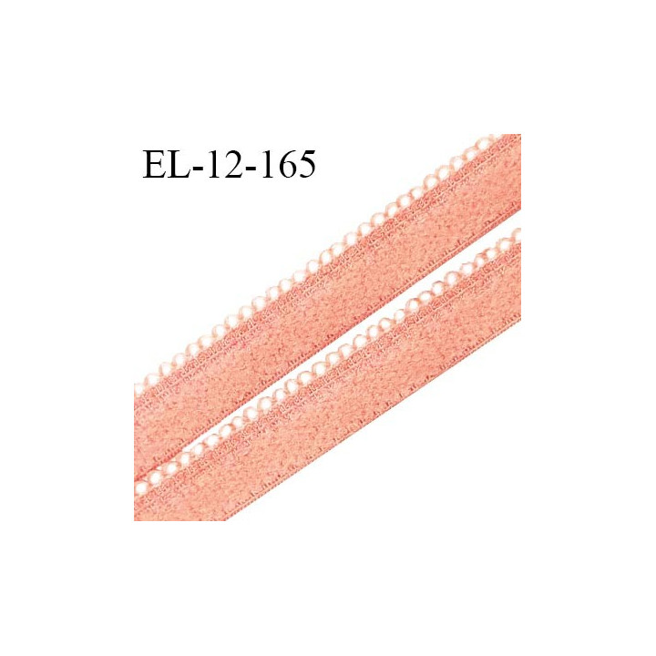 Elastique picot 12 mm lingerie haut de gamme couleur rose pêche ou toucan fabriqué en France prix au mètre