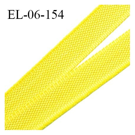 Elastique 6 mm fin spécial lingerie polyamide élasthanne couleur jaune fabriqué en France prix au mètre