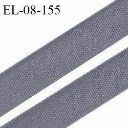 Elastique 8 mm fin spécial lingerie polyamide élasthanne couleur gris fabriqué en France pour une grande marque prix au mètre